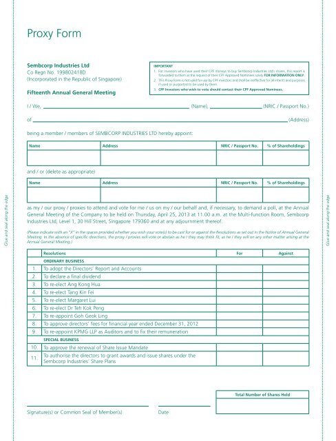 新加坡公司AGM中CPF投资者的投票权解析 - 第2张