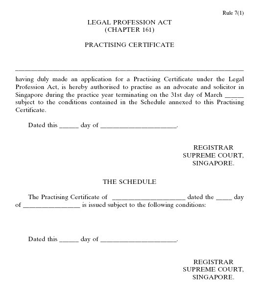 新加坡最高法院律师申请成为合格个人所需的支持文件 - 第2张