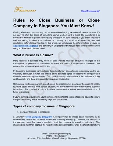 新加坡公司清算指南：成员自愿清算的全面解析 - 第2张