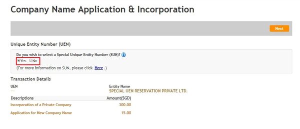 新加坡公司注册中的特别UEN (SUN)服务选项解析 - 第2张