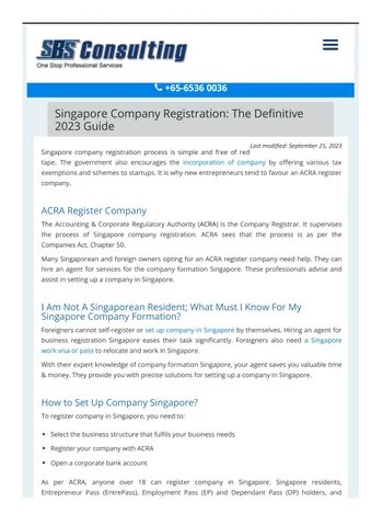 新加坡公司注册:如何享受商业名称注册法下的豁免? - 第1张 - 新加坡企业服务中心 新加坡公司注册:如何享受商业名称注册法下的豁免? - 第1张