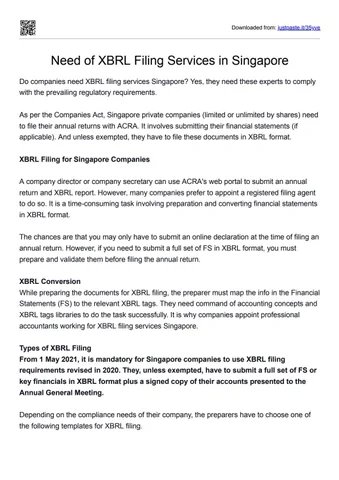 新加坡公司财务报告XBRL格式指南:全面解析与实用建议 - 第2张 - 新加坡企业服务中心 新加坡公司财务报告XBRL格式指南:全面解析与实用建议 - 第2张